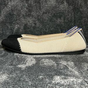 Rothys The Square Tuxedo Textile Ballet Flats Comfort Shoes Women US 7